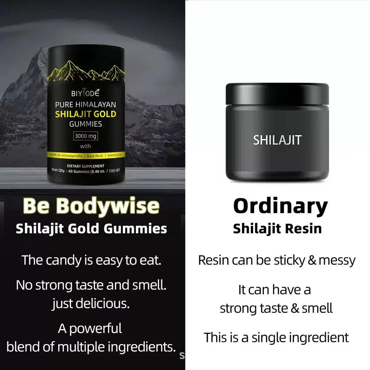 Health Care Pure OEM Himalayan Shilajit Resin Gold Gummies 3000mg