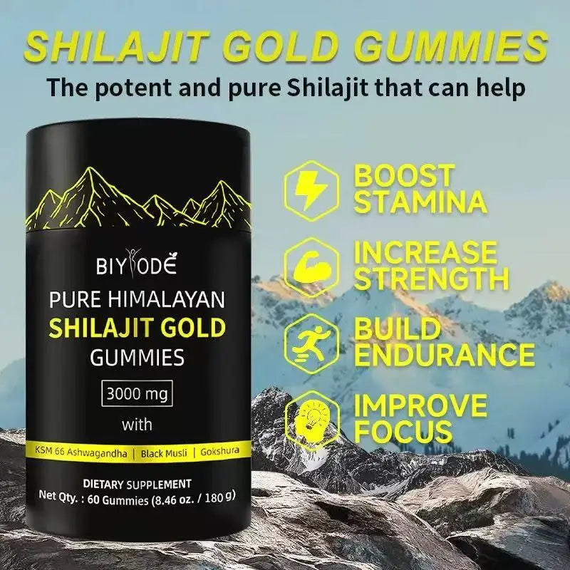 Health Care Pure OEM Himalayan Shilajit Resin Gold Gummies 3000mg