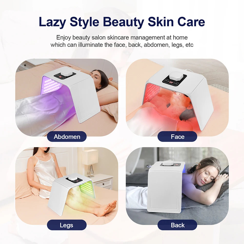 7 Colors LED Photon Machine With Nano Spray Beauty Salon Home Use Face Body LED Mask PDT Machine Skin Hydrating SPA Skin Care
