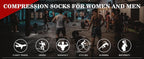 S-XXL 3 Pairs Pack/Socks Compression Socks 30 Mmhg Fit For Medical Edema Diabetes Varicose Veins Running Sports Socks Size XXL